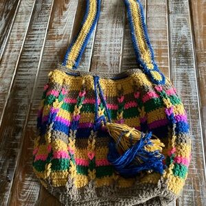 Multicolor Crochet Tote Bag